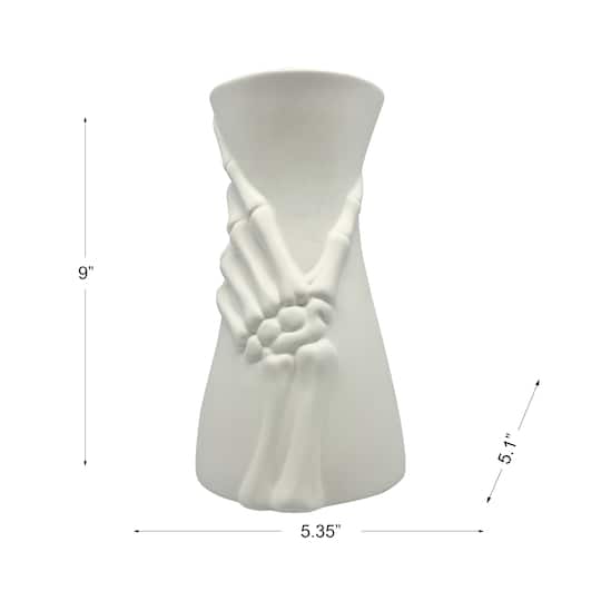 9" Skeleton Hand DIY Ceramic Vase by Make Market®
